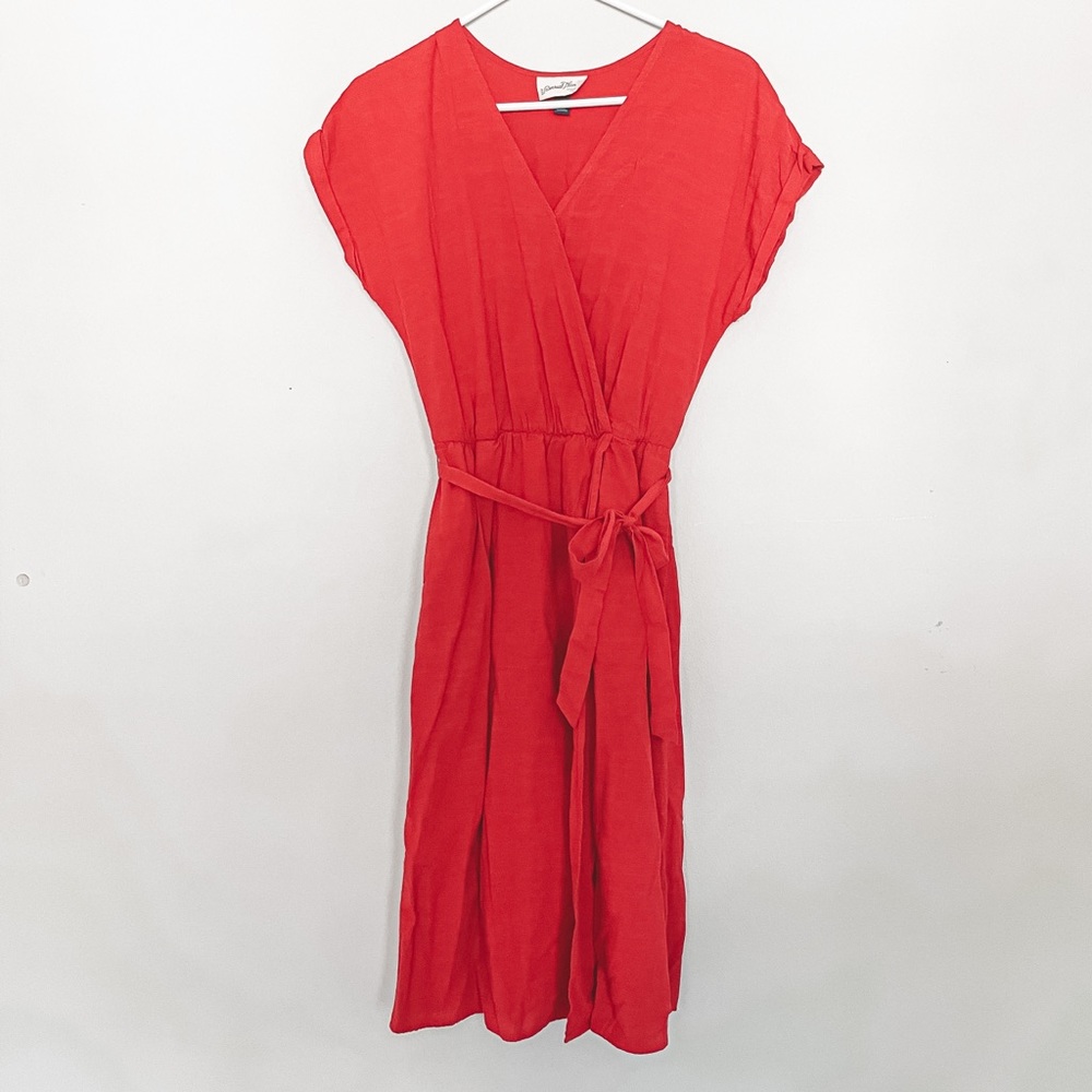 Universal thread red wrap midi dress - Picture 1 of 5